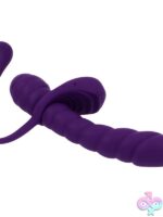 Twisted Playground Vibrator with C-Ring Anal Tail – Purple - Image 2