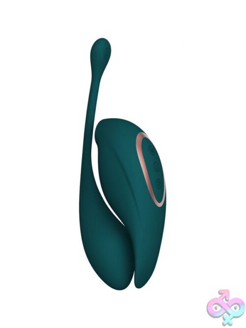 Twitch 2 Rechargeable Suction &Amp; Flapping Vibrator With Remote Control Egg – Forest Green - Image 2