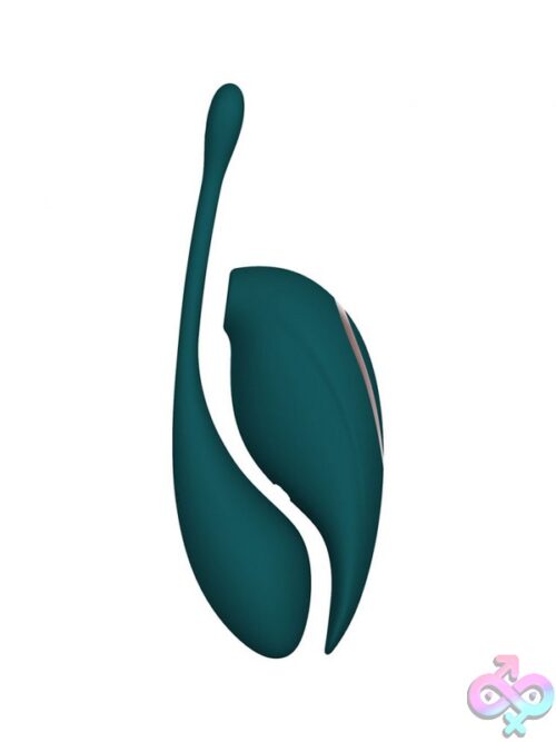 Twitch 2 Rechargeable Suction &Amp; Flapping Vibrator With Remote Control Egg – Forest Green - Image 3