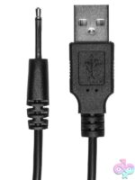 Black USB pin charger cord for rechargeable products by Doc Johnson
