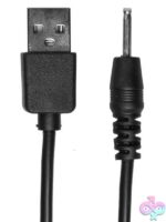 44-inch black USB pin charger cord for rechargeable vibrating pump by Doc Johnson