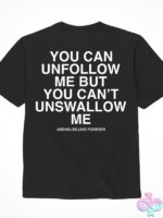 Bold cheeky slogan graphic tee in black cotton by Assholes Live Forever