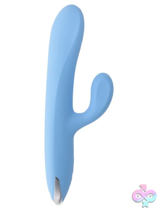 Up And Away Dual Motor Thrusting Rabbit Vibrator – Blue - Image 2