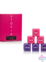 Pink and purple naughty party dice set for couples by Utopia