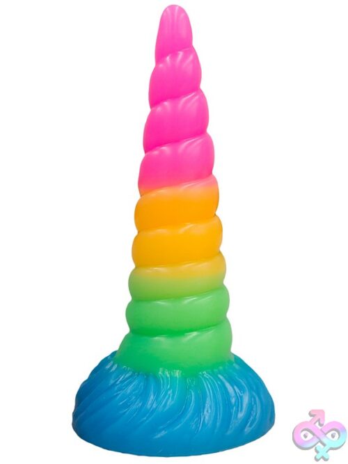 Vac-U-Lock Celestial Unicorn Horn Glow-In-The-Dark Dildo - Image 2