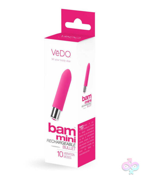 VeDO Sex Toys - Bam Mini Rechargeable Bullet Vibe - Foxy Pink