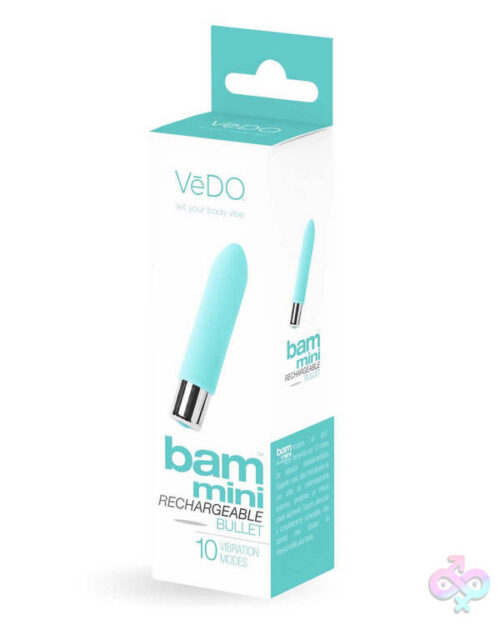 VeDO Sex Toys - Bam Mini Rechargeable Bullet Vibe - Turquoise