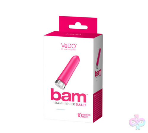VeDO Sex Toys - Bam Rechargeable Bullet - Hot in Bed Pink