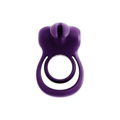 Thunder Bunny Rechargeable Dual Ring Perfectly Purple by VeDO — vibrating cock and ball ring