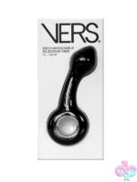 Curved black rechargeable G-spot silicone vibe by Rascal Toys