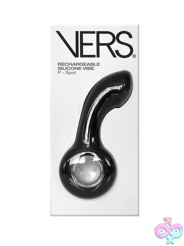 Discreet-Toys-Vers-P-Spot-Vibe-Nu-Vrs-2201 Curved Black Silicone Rechargeable Prostate Vibe With 12 Vibration Functions By Rascal Toys