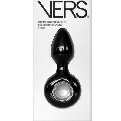 Vers Plug Vibe rechargeable black silicone vibrating anal plug by Rascal Toys