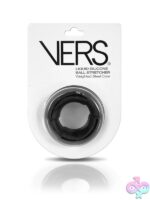 Black steel and silicone weighted ball stretcher by Rascal Toys