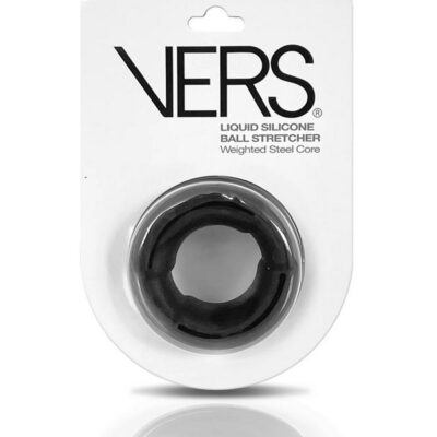 Black steel and silicone weighted ball stretcher by Rascal Toys