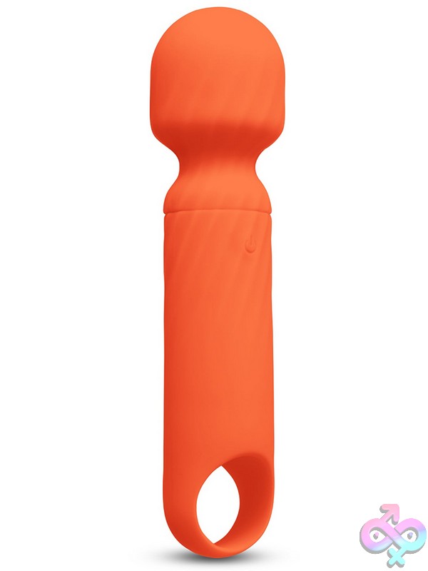 Discreet-Toys-Vibefantasy-5-Lolly-Wand-Rechargeable-Mini-Wand-Orange-Nu-Vf-005-Org Compact Rechargeable Wand Vibrator Vibefantasy 5 Lolly Wand In Orange Pink And Purple