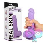 Real Skin Mr. Lavender 7.5" Dual Layer Dildo - Image 10
