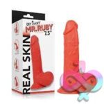 Real Skin Mr. Ruby 7.5" Dual Layer Dildo - Image 10