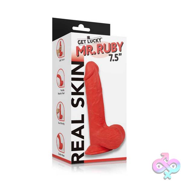 Discreet-Toys-Viben-Real-Skin-Mr-Ruby-7-5-Dual-Layer-Dildo-Tmn-Gl-4592 Real Skin Mr. Ruby 7.5&Amp;Quot; Dual Layer Dildo - Image 1