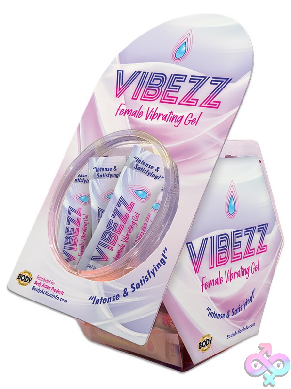 Discreet-Toys-Vibezz-50-Pc-Stick-Pack-Display-Jar-Nu-Bavibspdj Clear 50-Count Vibezz Stick Pack Display Jar By Body Action, Open-Top Countertop Organizer