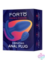 Ergonomic vibrating anal plug in blue with wireless remote by Forto