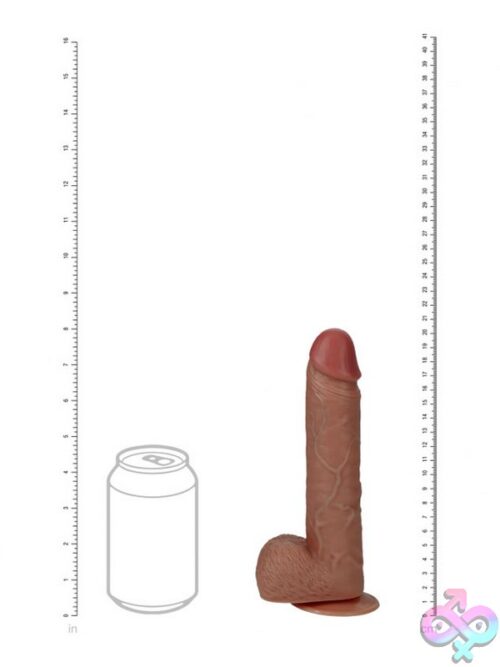 Vibrating &Amp; Thrusting Realistic Dildo With Balls – Tan - Image 3