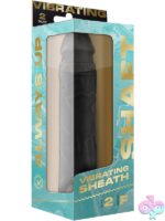 Vibrating black FLEXSKIN silicone sheath sleeve with wireless remote by Shaft