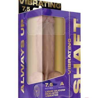 Realistic Vibrating Dildo In Beige Flexiskin Silicone With Suction Cup Base And Wireless Remote By Shaft