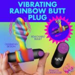 Vibrating Rainbow Butt Plug - Image 4
