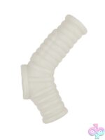 Vibrating Ribbed Power Sleeve – Clear - Image 2
