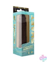 Vibrating penis sleeve in mahogany realistic FLEXSKIN silicone by Shaft