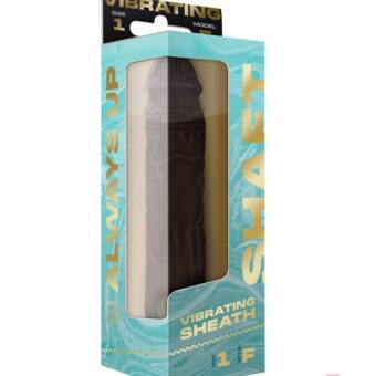 Vibrating Penis Sleeve In Mahogany Realistic Flexskin Silicone By Shaft