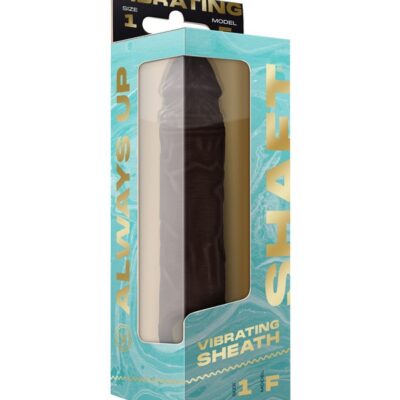 Vibrating penis sleeve in mahogany realistic FLEXSKIN silicone by Shaft