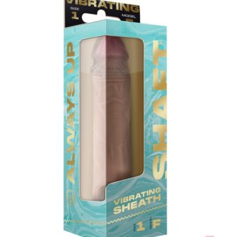 Vibrating Extension Sleeve In Pine Beige Flexskin Silicone By Shaft