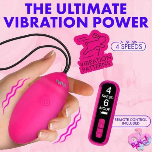 Vibrating Silicone Egg With Digital Remote - Pink - Image 4