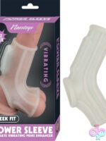 Vibrating Wave girth-enhancing sleeve in white TPE by Nasstoys