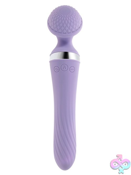 Vibrato Dual-Ended Wand Vibrator In Purple By Playboy Pleasure - Image 2