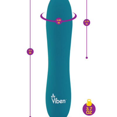 flexible power bullet Vivacious by Viben in Ocean blue rechargeable waterproof silicone