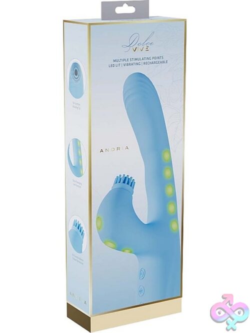 Vive Andria G-Spot Vibrating And Tap Clit Stimulator Blue - Image 2