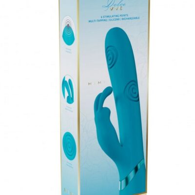 Vive Mimi Rabbit triple motor vibrator in pink on a soft neutral background