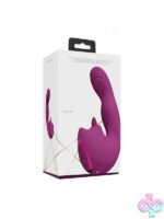 Vive Yumi triple motor come-hither G-spot finger motion vibrator in purple silicone by Shots Toys