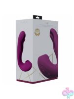 Vive Yuna dual action airwave vibrator with G-spot flapping stimulator in pink silicone by Shots Toys
