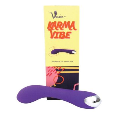 Curved purple wireless vibrator in body-safe silicone by Voodoo Toys