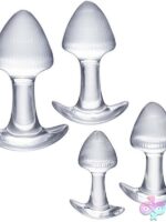Graduated Anal Plug Set Walk Around Trainer Plug by Nasstoys in clear TPE