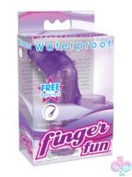 Purple waterproof finger vibrator with variable speed control by Pipedream Products