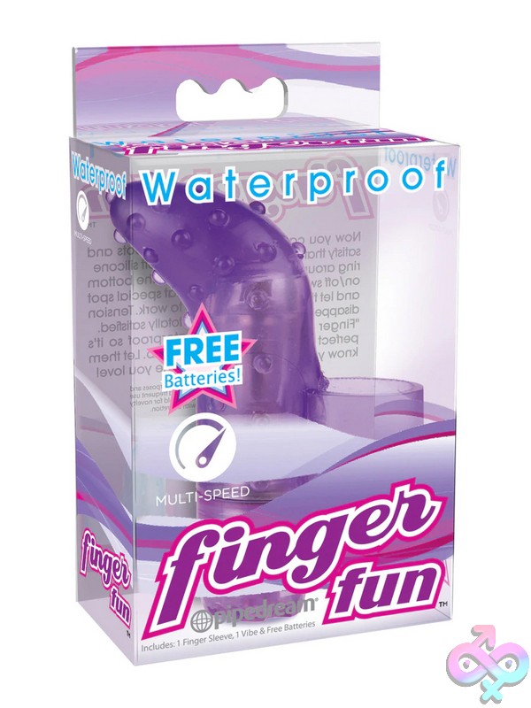 Discreet-Toys-Waterproof-Finger-Fun-Purple-Nu-Pd2554-12 Purple Waterproof Finger Vibrator With Variable Speed Control By Pipedream Products