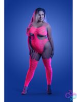 Wavelength Cutout Rhinestone Teddy Bodystocking – White/Blue Queen - Image 2