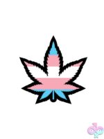 Weed Leaf Trans Pride Lapel Pin - Image 2