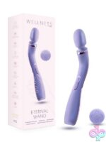 Wellness Eternal Wand lavender satin-smooth rechargeable wand vibrator by Blush Novelties