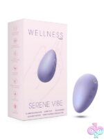 Palm-sized iridescent lavender silicone vibrating massager by Blush Novelties