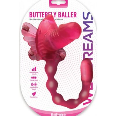 Pink adjustable vibrating butterfly harness kit by Hott Products